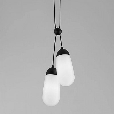Подвесной светильник Nova Luce Blaky 2 черный / белый 230V E14 IP20