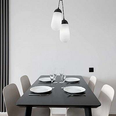 Подвесной светильник Nova Luce Blaky 2 черный / белый 230V E14 IP20