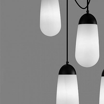 Подвесной светильник Nova Luce Blaky 5 черный / белый 230V E14 IP20