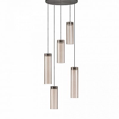 Rippvalgusti Nova Luce Brielle 5 läbipaistev / must 230V 29W 930lm IP20 830