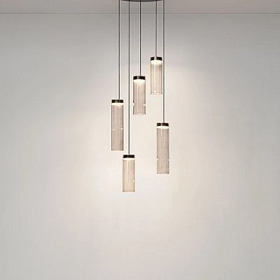 Подвесной светильник Nova Luce Brielle 5 прозрачный / черный 230V 29W 930lm IP20 830