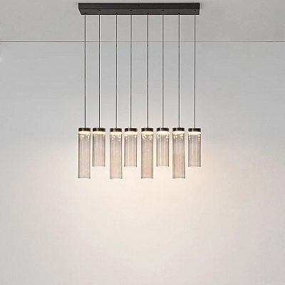 Подвесной светильник Nova Luce Brielle 8 прозрачный / черный 230V 47W 1065lm IP20 3000K теплый белый