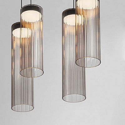 Подвесной светильник Nova Luce Brielle 8 прозрачный / черный 230V 47W 1065lm IP20 3000K теплый белый
