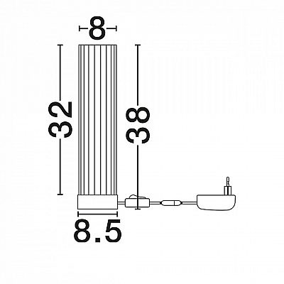 Lauavalgusti Nova Luce Brielle läbipaistev / must 230V 5W 181lm IP20 835