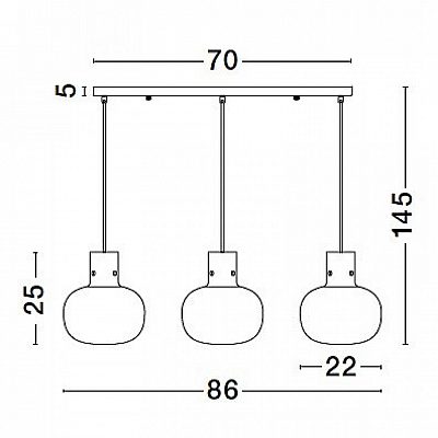 Pendant lamp Nova Luce Cinzia smoke 230V E27 IP20