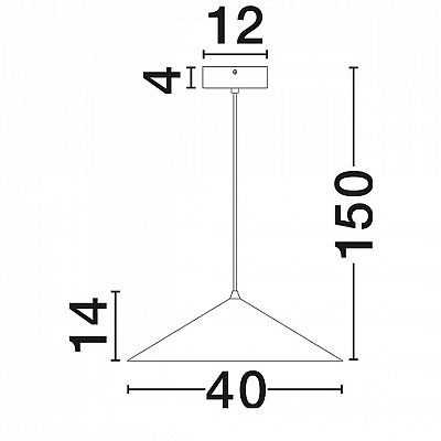 Pendant lamp Nova Luce Dario chrome 230V 21W 1667lm IP20 830