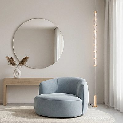 Floor lamp Nova Luce Decora transparent / golden 31W 2249lm IP20 switch dimmer 830