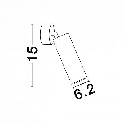 Seinävalaisin Nova Luce Dexter musta 230V GU10 IP20