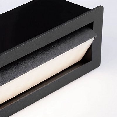Recessed facade luminaire Nova Luce Echo black 6W 370lm IP54 830