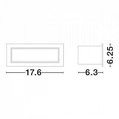 Recessed facade luminaire Nova Luce Echo black 6W 370lm IP54 830