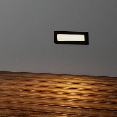 Recessed facade luminaire Nova Luce Echo black 6W 370lm IP54 830
