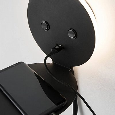 Wall light Nova Luce Eclip black 230V 9W 520lm IP20 830