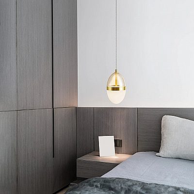 Pendant lamp Nova Luce Egna gold / amber 13W 780lm IP20 830