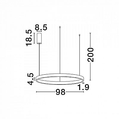 Rippvalgusti Nova Luce Elowen hõbedane 106W 4899lm IP20 TRIAC 830