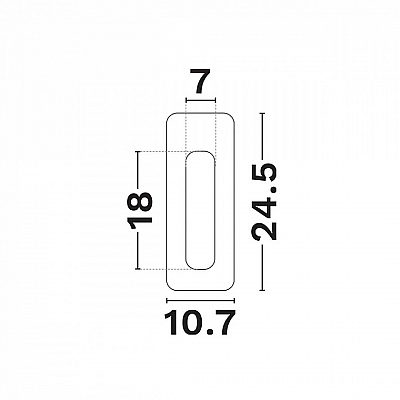 Recessed wall light Nova Luce Eurora W30-1W-V2 white 1W 20lm IP20 3000K warm white