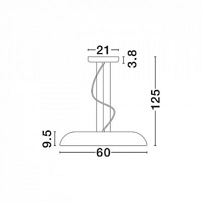 Pendant lamp Nova Luce Felicia black 230V 44W 3051lm IP20 TRIAC 3000K warm white