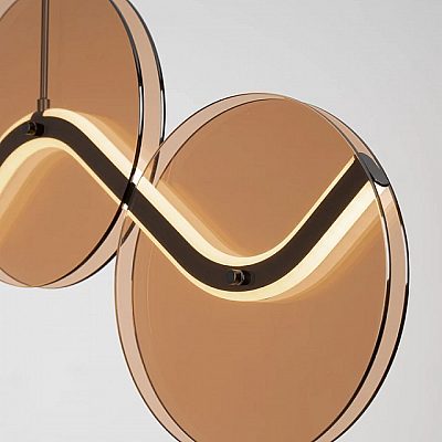 Pendant lamp Nova Luce Halley black / amber 32W 965lm IP20 TRIAC 830