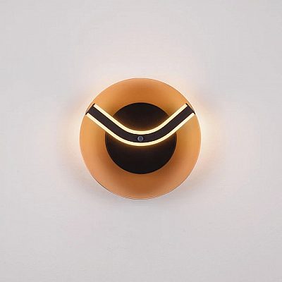 Wall light Nova Luce Halley black / amber 7W 193lm IP20 TRIAC 830