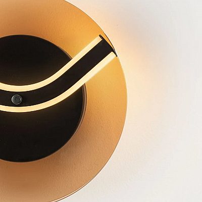 Wall light Nova Luce Halley black / amber 7W 193lm IP20 TRIAC 830