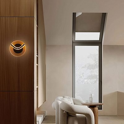 Wall light Nova Luce Halley black / amber 7W 193lm IP20 TRIAC 830