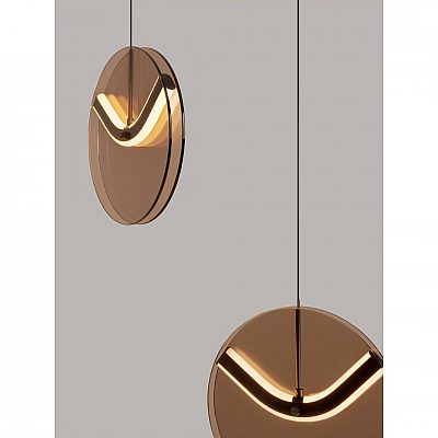 Pendant lamp Nova Luce Halley black / amber 21W 579lm IP20 TRIAC 830