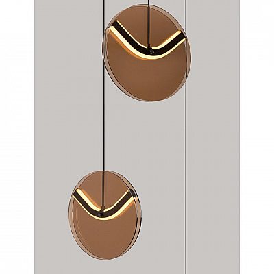 Pendant lamp Nova Luce Halley black / amber 21W 579lm IP20 TRIAC 830