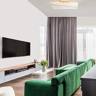Ceiling lamp Nova Luce Jertuna transparent / golden 230V 34W 2162lm IP20 830