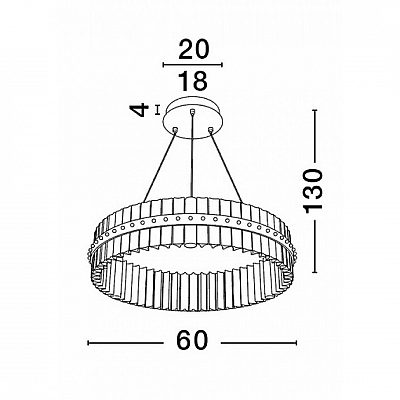 Pendant lamp Nova Luce Kezo 230V 45W 4679lm IP20 TRIAC 3500K warm white