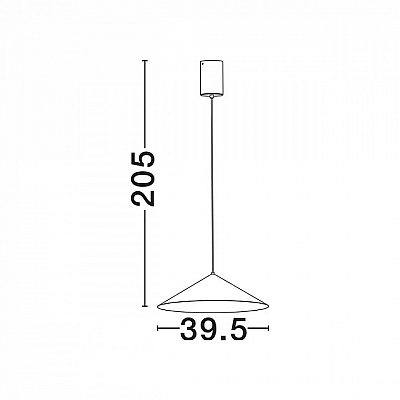 Rippvalgusti Nova Luce Lui must 12W 767lm IP20 830
