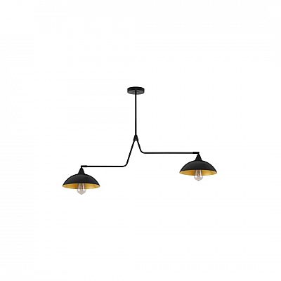 Riippuvalaisin Nova Luce Mirba 2 musta / kultainen 230V E27 IP20