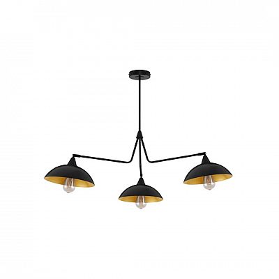 Riippuvalaisin Nova Luce Mirba 3 musta / kultainen 230V E27 IP20