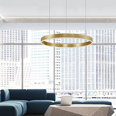 Подвесной светильник Nova Luce Motif золотой 48W 3360lm IP20 TRIAC 3000K теплый белый