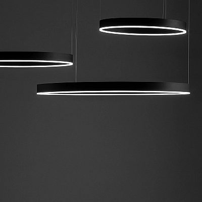 Riippuvalaisin Nova Luce Motif musta 110W 6160lm IP20 TRIAC 3000K lämmin valkoinen