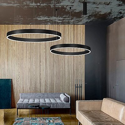 Pendant lamp Nova Luce Motif black 60W 4165lm IP20 TRIAC 2700K - 6000K warm - cold  white