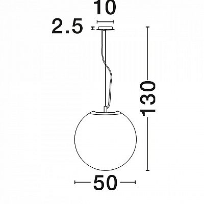 Pendant lamp Nova Luce Nevoso 50 white 230V E27 IP20
