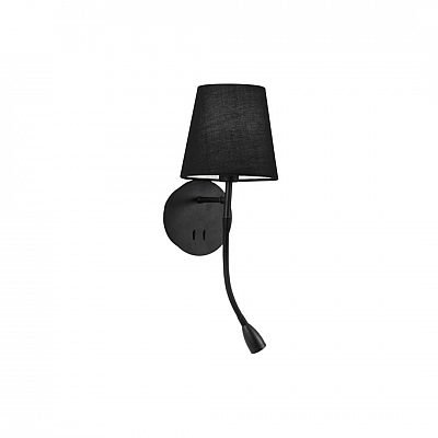 Seinävalaisin Nova Luce Nia 8 W + E14 musta 230V 8W 180lm IP20 830