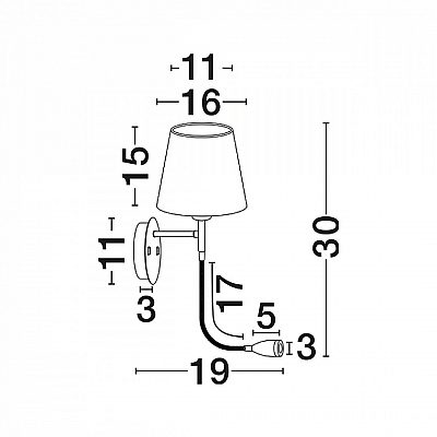 Seinavalgusti Nova Luce Nia 8 W + E14 valge 230V 8W 180lm IP20 830