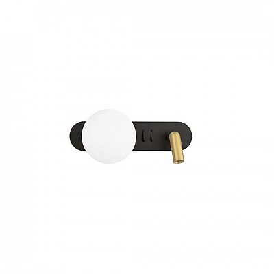 Seinävalaisin Nova Luce Noble 8 W + G9 musta / kultainen 230V 8W 182lm IP20 830