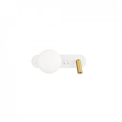 Seinävalaisin Nova Luce Noble 8 W + G9 valkoinen / kultainen 230V 8W 182lm IP20 830