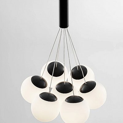 Pendant lamp Nova Luce Nuvole white / black 230V 49W 2240lm E27 IP20 TRIAC