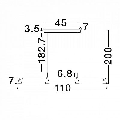Pendant lamp Nova Luce Rivo black 28W 965lm IP20 TRIAC 830