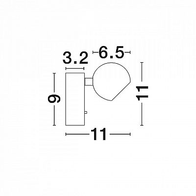Wall light Nova Luce Sfera gold 230V 6W 390lm IP20 830