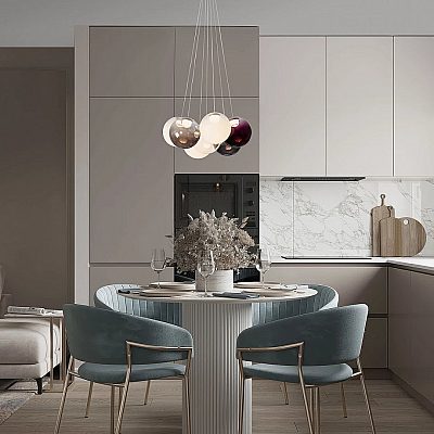 Подвесной светильник Nova Luce Silenzio серый 41W 2093lm IP20 TRIAC 3000K теплый белый