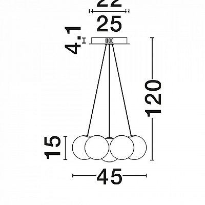 Подвесной светильник Nova Luce Silenzio серый 41W 2093lm IP20 TRIAC 3000K теплый белый