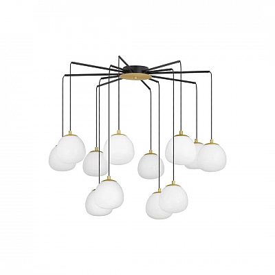 Riippuvalaisin Nova Luce The Egg musta / valkoinen 230V G9 IP20