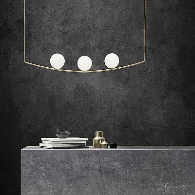 Pendant lamp Nova Luce Vitton gold / white E14 IP20