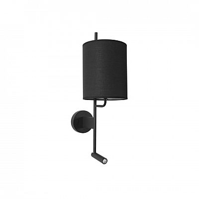 Seinävalaisin Nova Luce Yama 12 W + E27 musta 230V 15W 210lm IP20 830