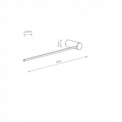 Seinävalaisin Nowodvorski Lighting Arm LED M musta 360lm 100° IP10 930