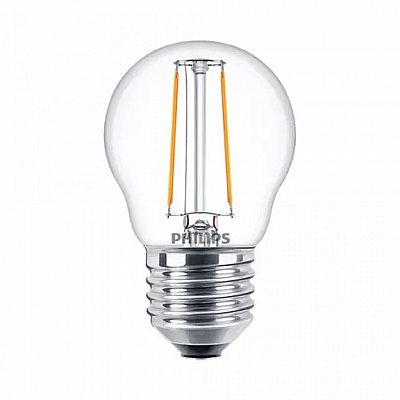 LED-lamppu PHILIPS Filament P45 230V 4,3W 470lm E27 360° 2700K lämmin valkoinen