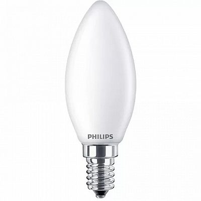 LED lamp PHILIPS LED Classic 230V 6,5W 806lm E14 360° 2700K soe valge